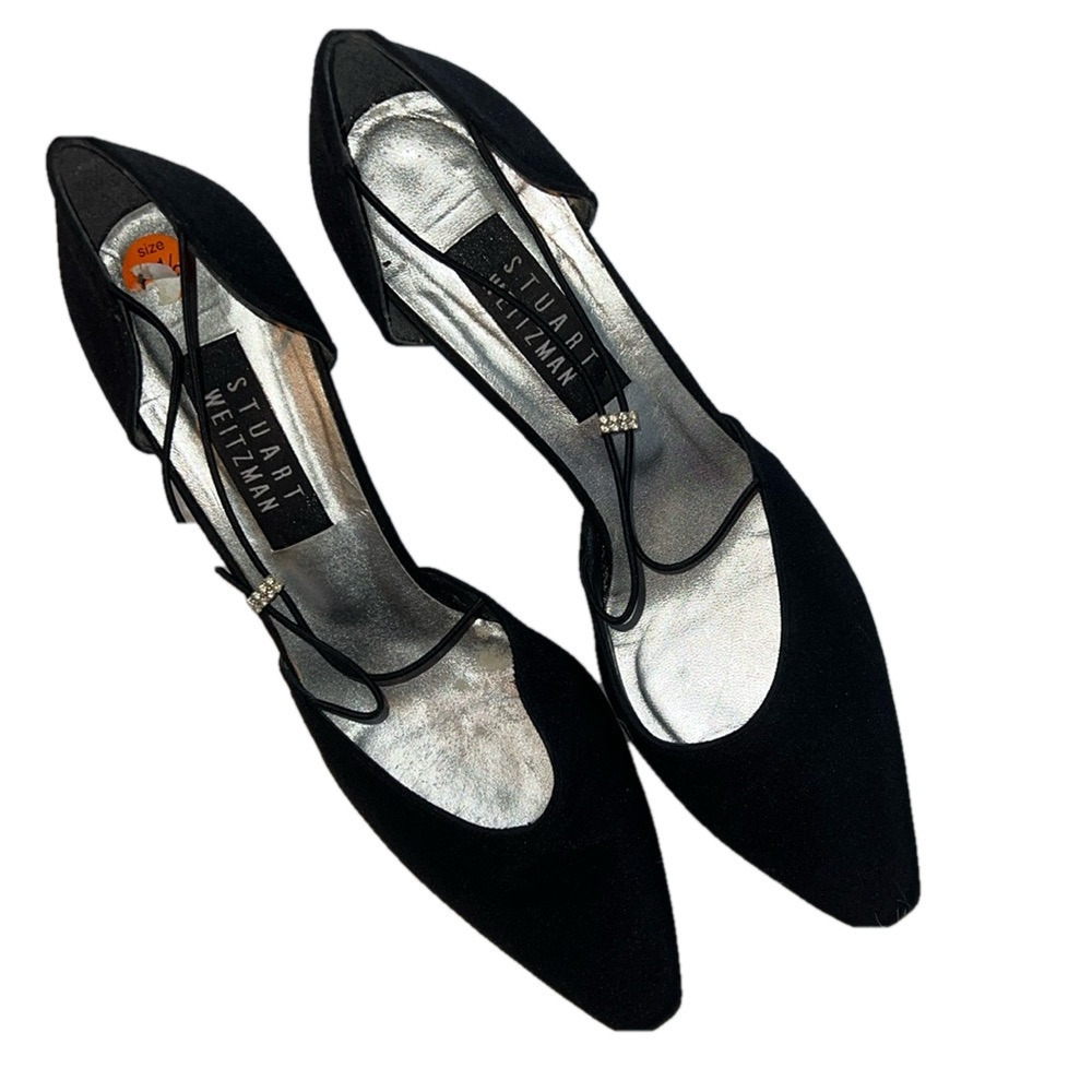 Stuart Weitzman Cocktail Evening Pumps Black Heels 8.5